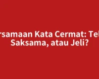 Persamaan Kata Cermat: Teliti, Saksama, atau Jeli?