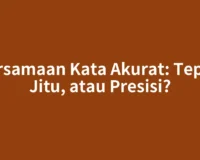 Persamaan Kata Akurat: Tepat, Jitu, atau Presisi?