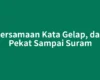 Persamaan Kata Gelap, dari Pekat Sampai Suram