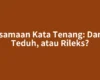 Persamaan Kata Tenang: Damai, Teduh, atau Rileks?